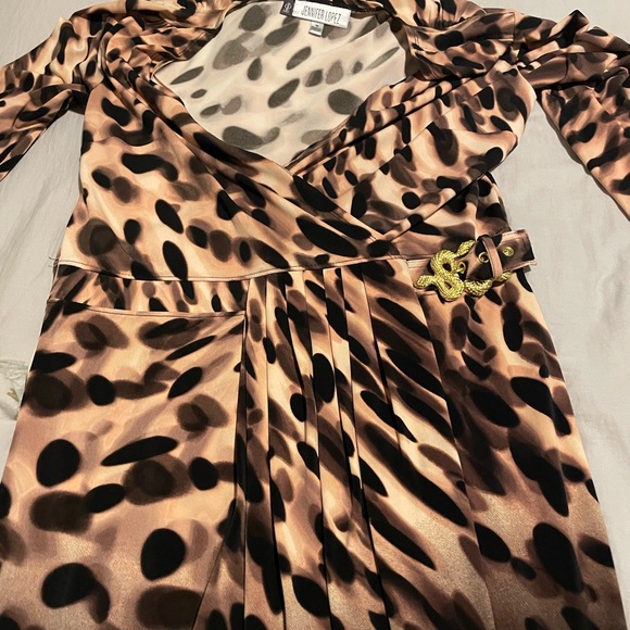 Jennifer Lopez cheetah shirt dress m/L size 14